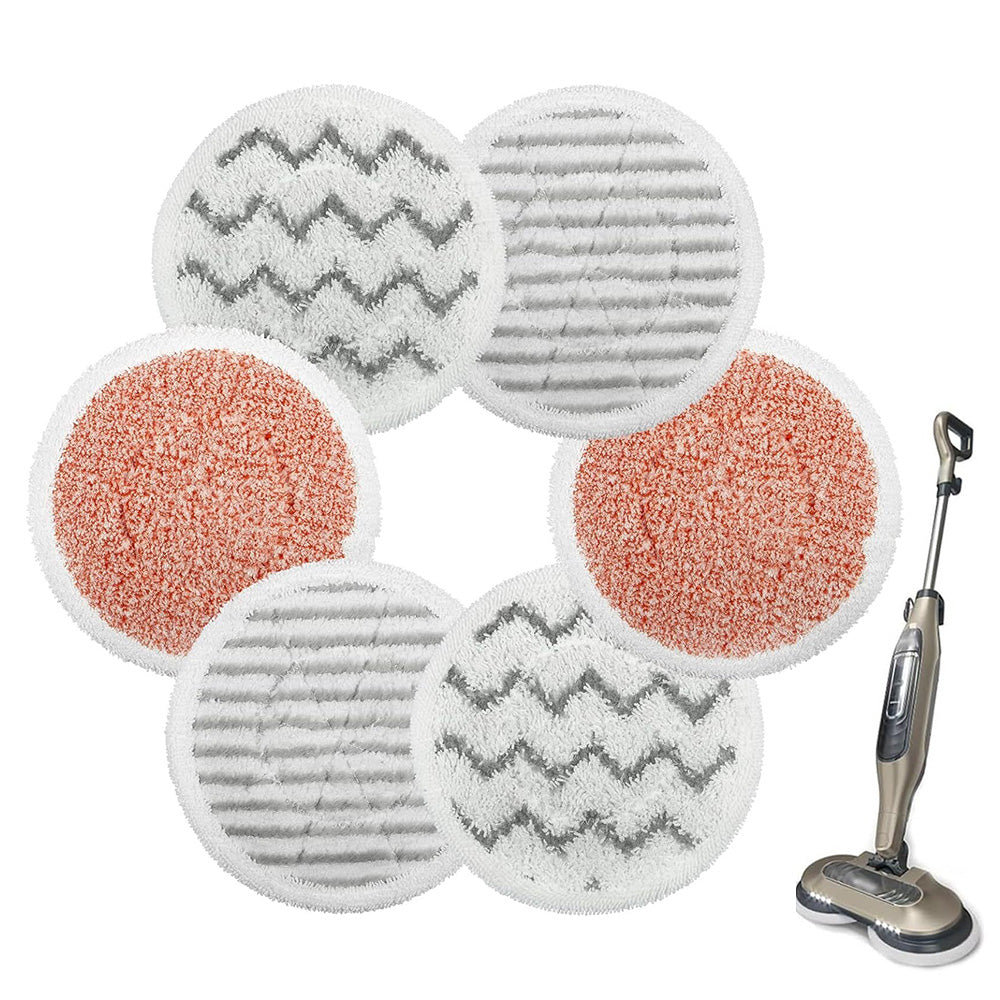 6Pcs Steam Mop Replacement Pads for Shark Models-Grey and Orange