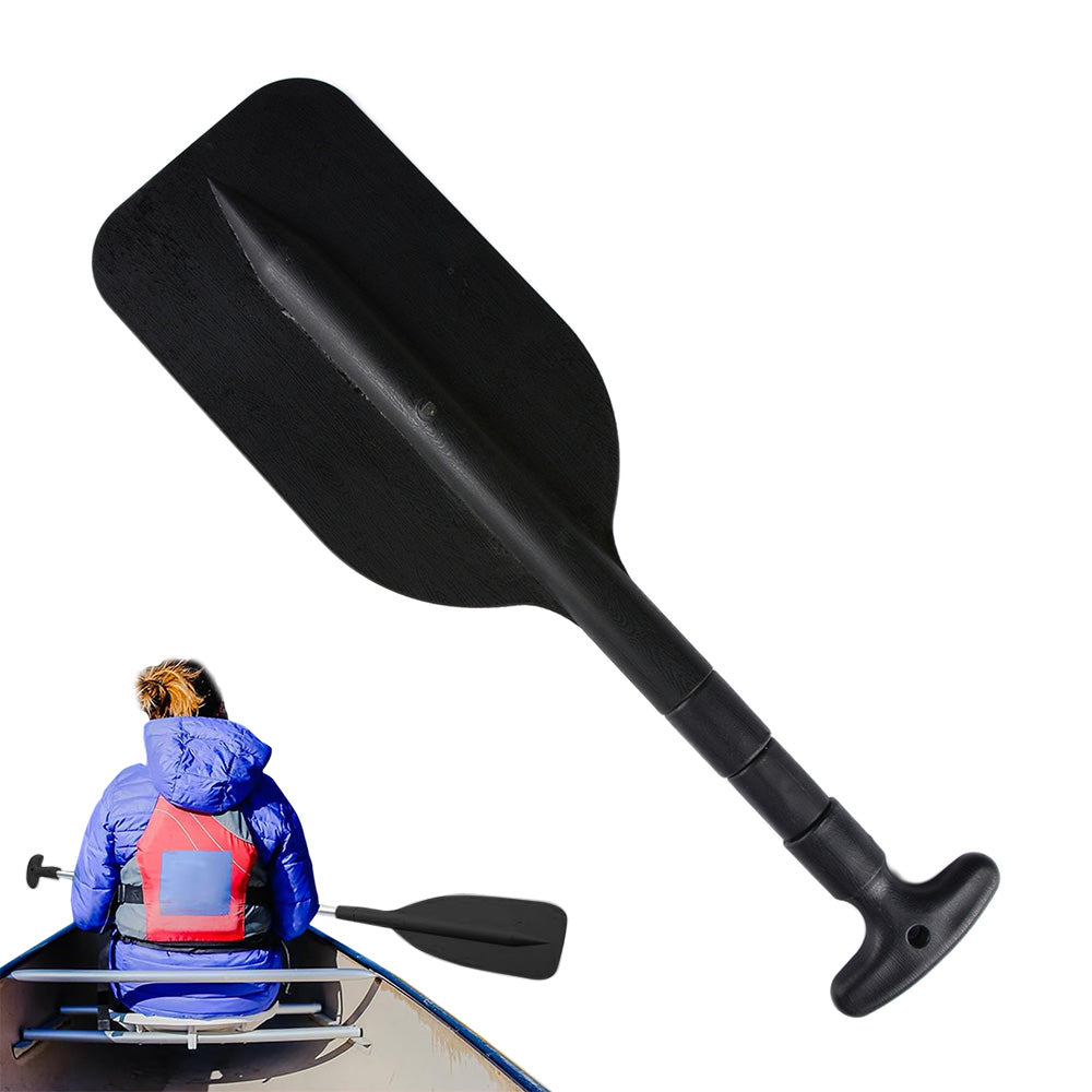 Telescoping Boat Paddle Portable Aluminium Shaft for Kayaing Boating Canoeing River Tubing Black