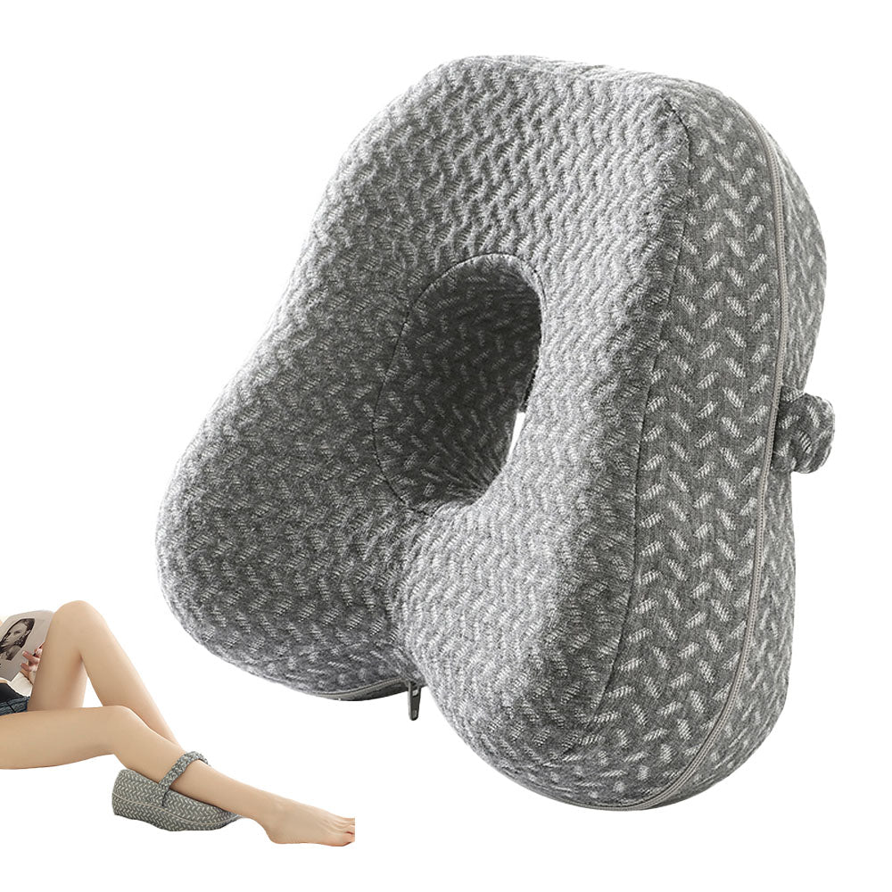 Ergonomic Leg Pillow Memory Foam Knee Pillow for Side Sleepers Grey