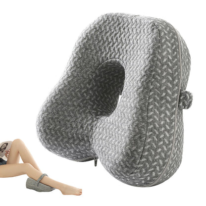 Ergonomic Leg Pillow Memory Foam Knee Pillow for Side Sleepers Grey