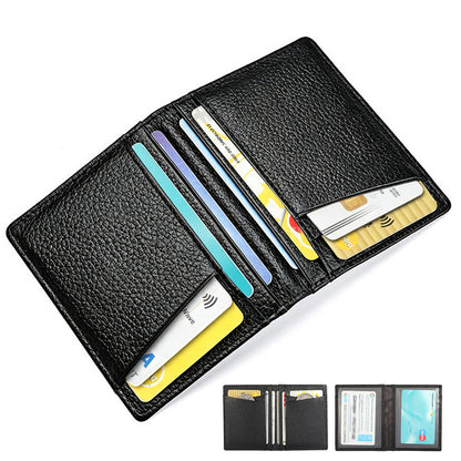 2Pcs PU Leather Card Holder Slim Credit Card Organizer