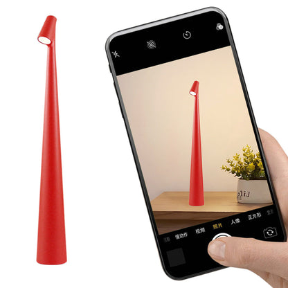 Portable Cordless LED Table Lamp Rechargeable with 3 Adjustable Brightness Levels Modes Red