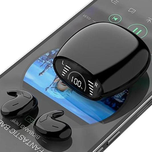 Wireless Bluetooth Sleep Earbuds Invisible Side-Sleeper Headphones Black