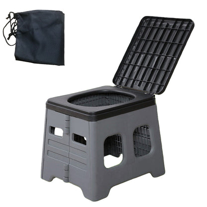 Portable Folding Toilet for Camping and Travel Grey