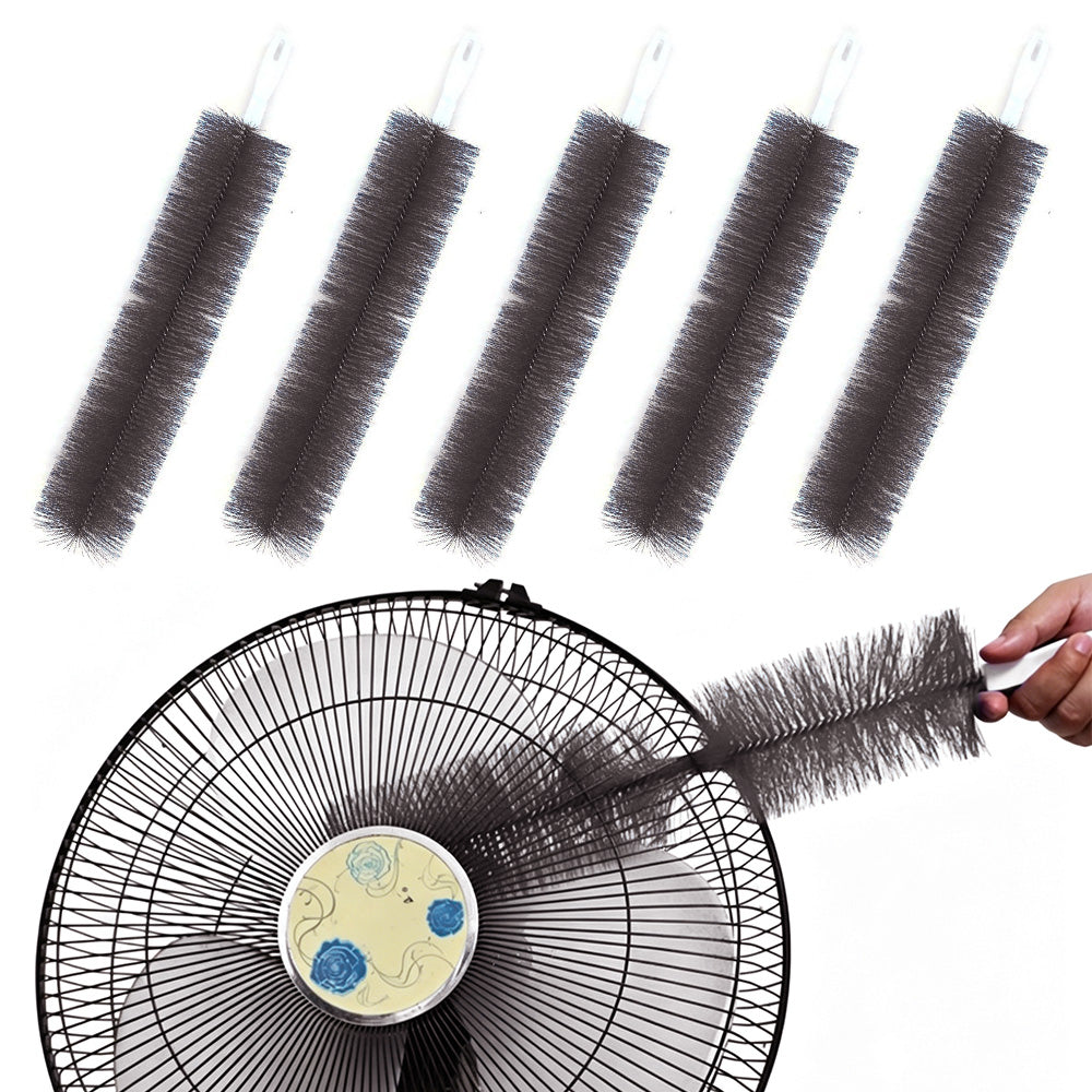5 PCS Fan Cleaning Brush Set Bendable Fan Cleaner Brushes-Grey
