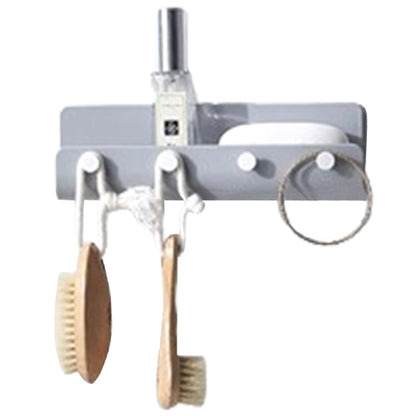 Punching Free Wall Mount Key Holder Key Hook Door Hanger Key Storage Rack Grey