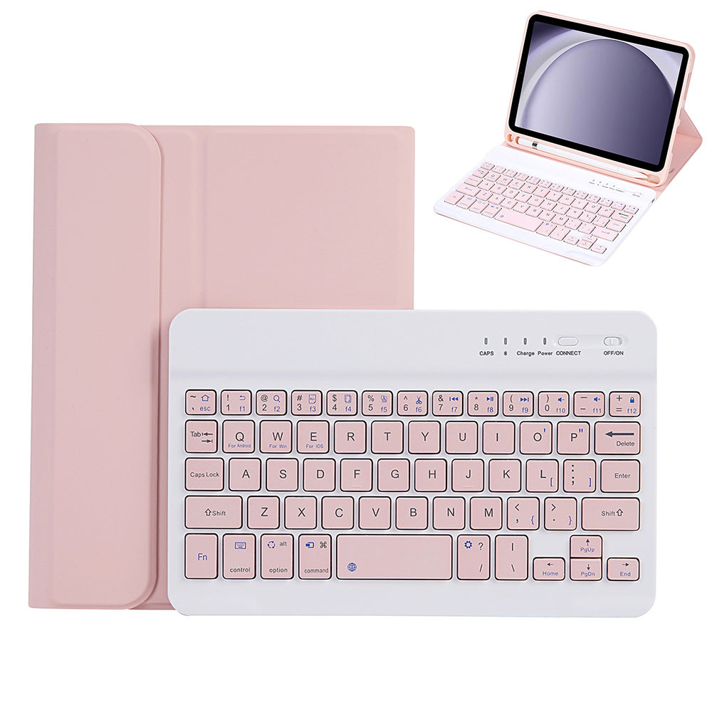 Bluetooth Keyboard with Case Cover for Samsung Galaxy Tablet Pink
