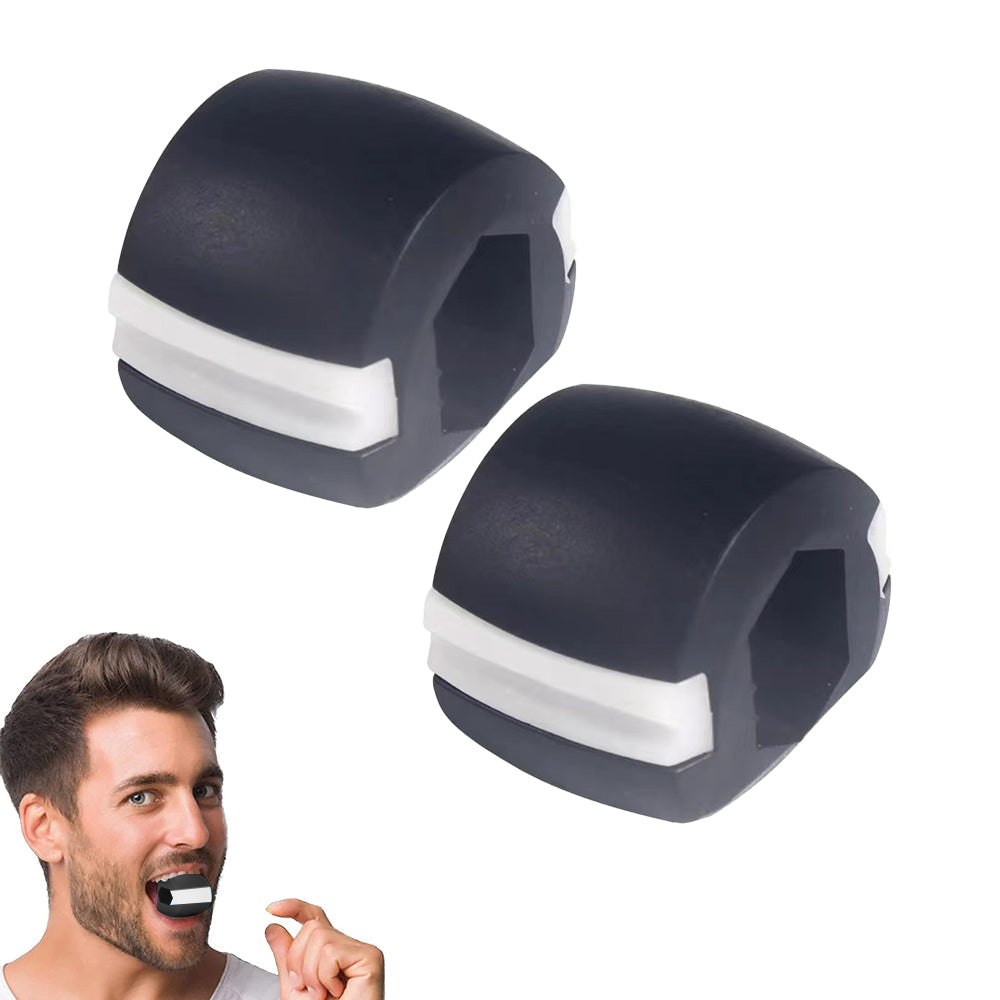 Set of 2Pcs JawLine Exercise Facial Jaw Muscle Exerciser Neck Face Toning Tool Black