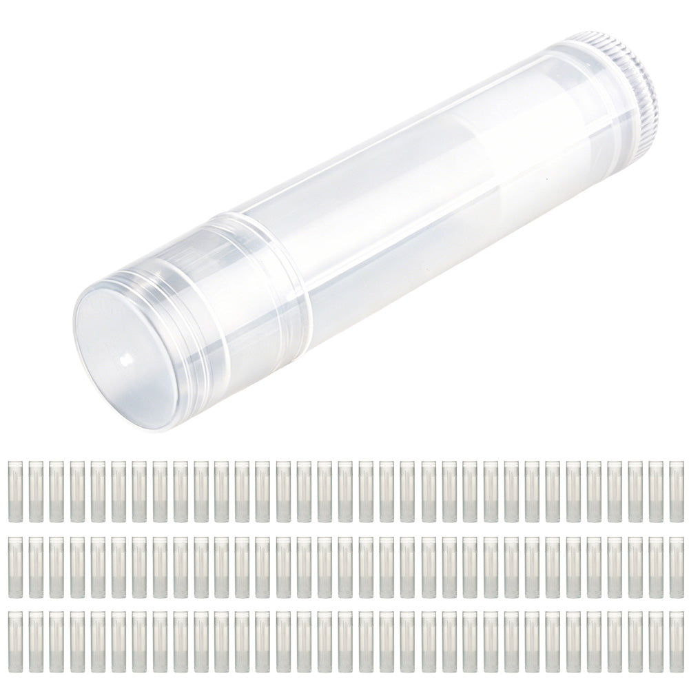 100 PCS  5g Twist Up Plastic Lipstick Containers-Clear