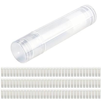 100 PCS  5g Twist Up Plastic Lipstick Containers-Clear