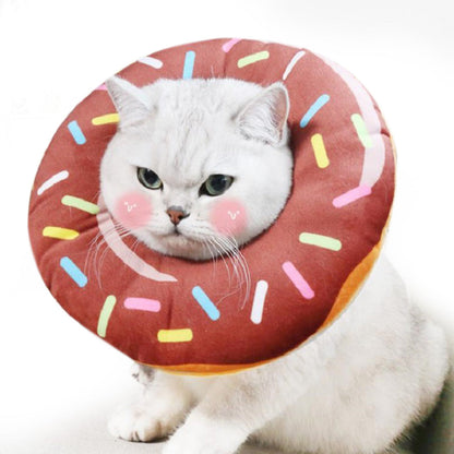 Cat Cone Soft Collar ¨C Adjustable Kitten Recovery Donut Collar Dark Brown