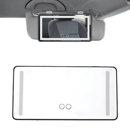USB Car Visor Vanity Mirror Touch Screen LED Light Makeup Mirror Black