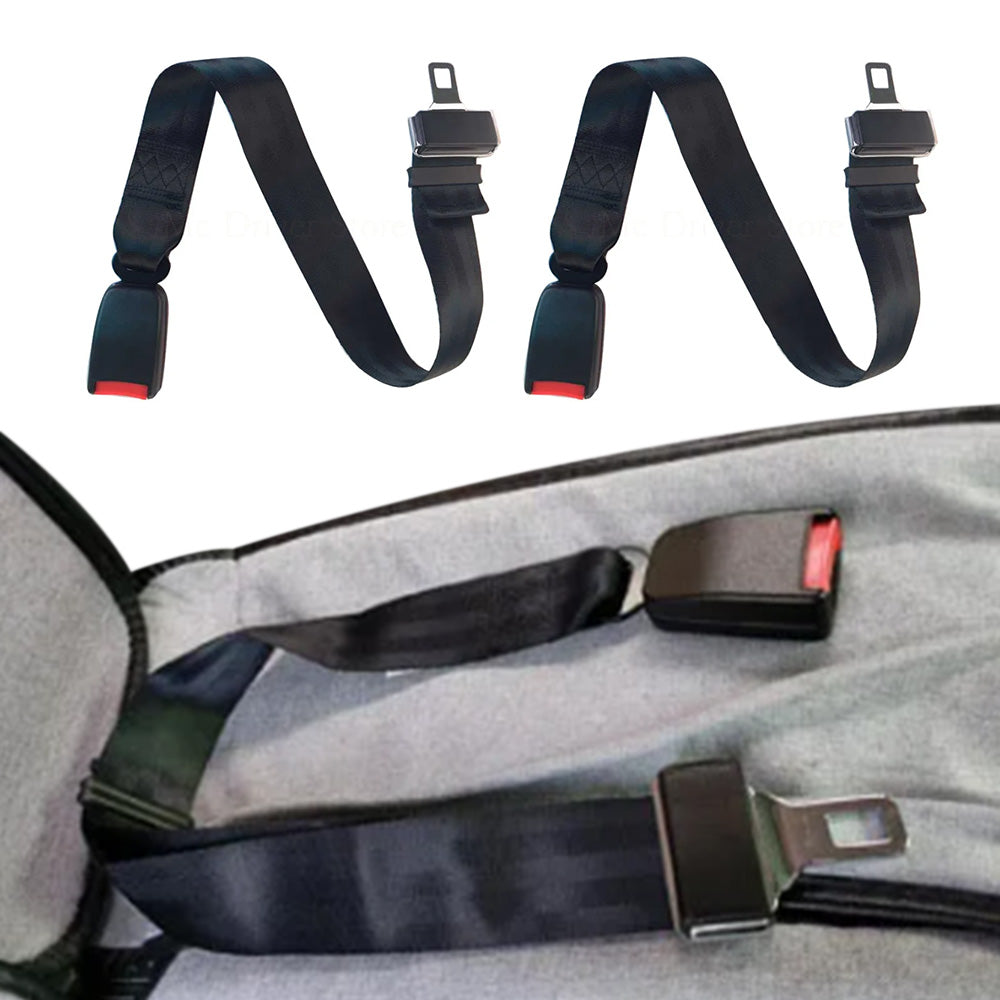 2Pcs Adjustable Car Safety Belt Extender Seat Buckle Belt Car Lengthening Strap