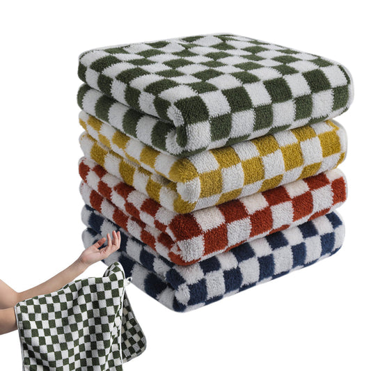 4Pcs Set Absorbent Hand Towels Soft Fleece Face Towels for Bathroom Kitchen Gym Style 2