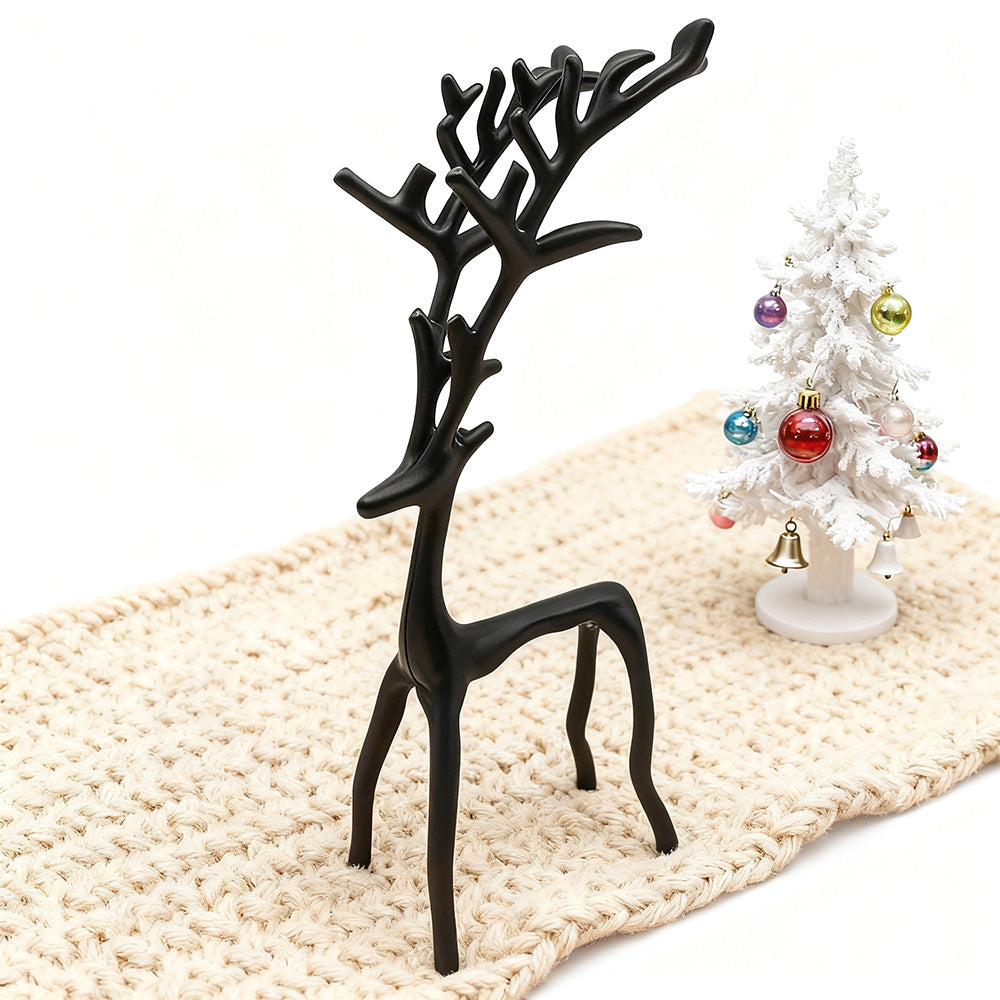 Christmas Reindeer Figurines Centerpieces Decor for Coffee Table Fireplace Large