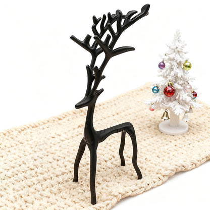 Christmas Reindeer Figurines Centerpieces Decor for Coffee Table Fireplace Large