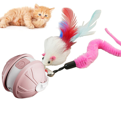 Electric Automatic Moving Rolling Dog Toy Interactive Dog Ball Toy Pink