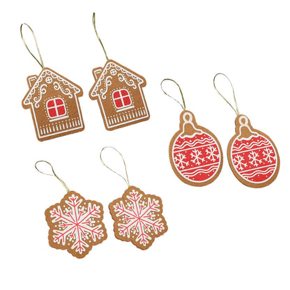6Pcs Set Christmas Tree Hanging Pendant Xmas Decor Ornaments Style 2