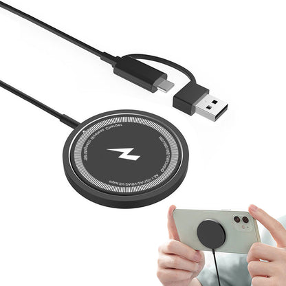 15W Fast Charger for iPhone 16 15 14 13 12 Series Wireless Charger for Wireless Charging Smart Phones Black