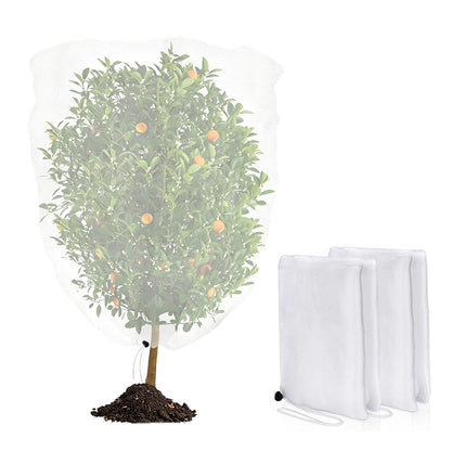 2Pcs Drawstring Plant Protection Cover Fine Mesh Fruit Tree Netting for Birds Insects 150x200cm