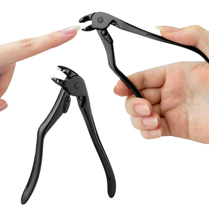 2 Piece Long Handled Curved Head Toe Nail Clipper - Silver