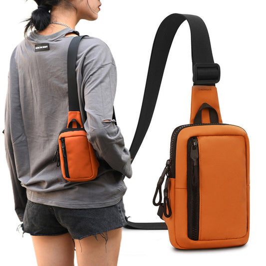 Small Crossbody Bag for Men Women Mini Sling Bag Travel Running Phone Daypack Orange