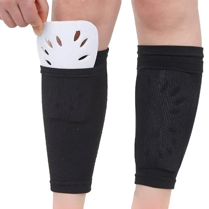 Pair of Soccer Shin Guards Breathable Calf Protective Gear for Adults White