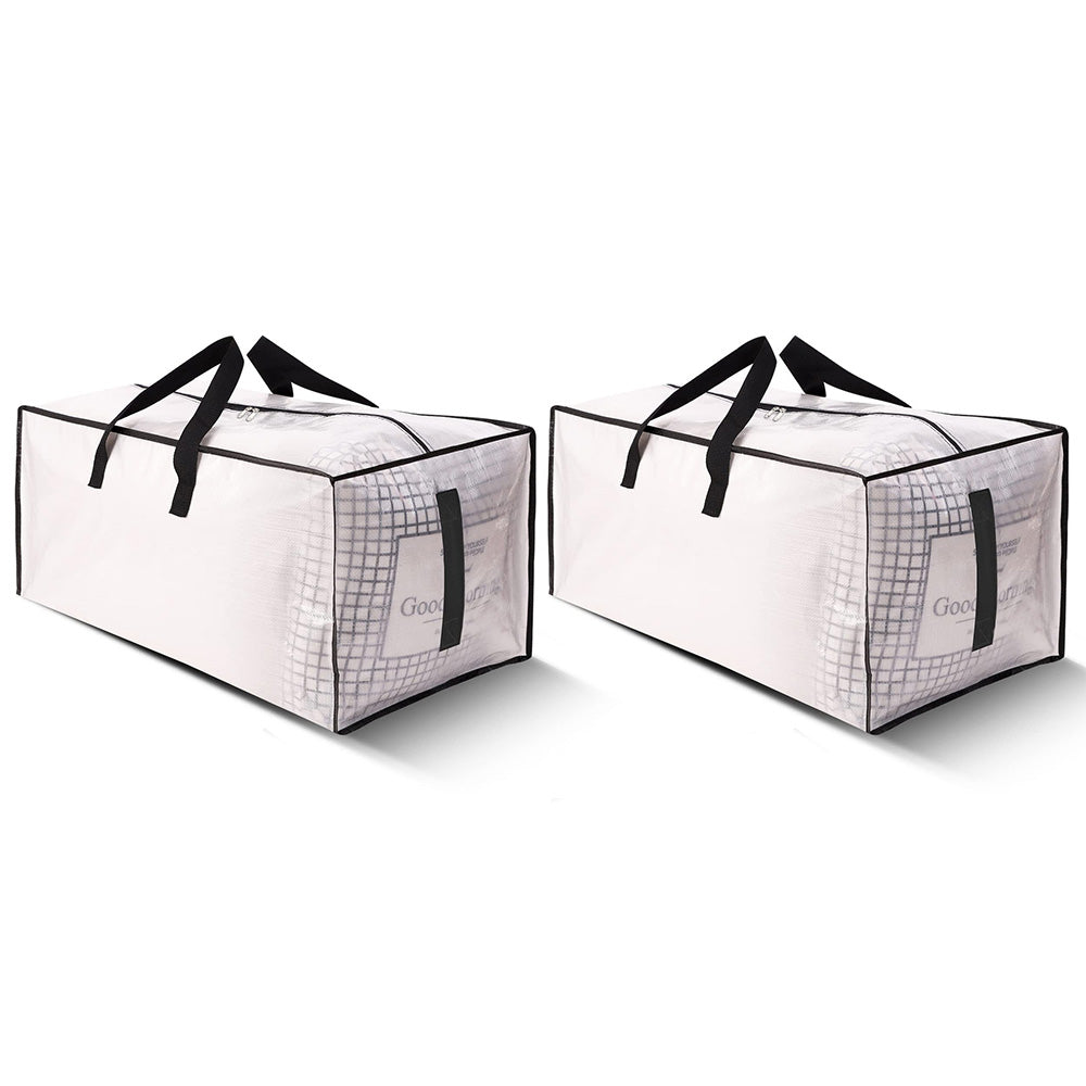 2Pcs 83L Moving Bag with Dual Zippers and Handles
