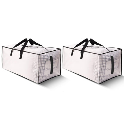 2Pcs 83L Moving Bag with Dual Zippers and Handles
