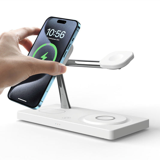 7-in-1 Wireless Charger Dock Station ¨C With Night Light and USB Output White