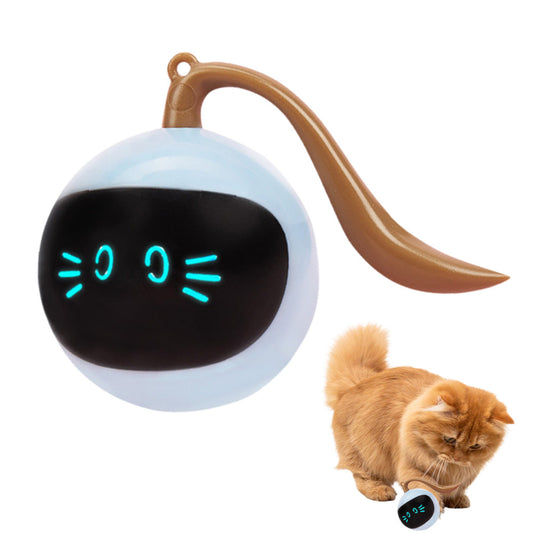 Electric Automatic Rolling Chase Ball Toy Interactive Cat Ball Toy Light Blue