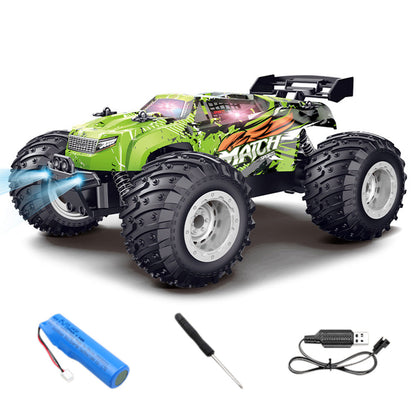 1:18 Scale Remote Control Car All-Terrain RC Truck with LED Lights Green