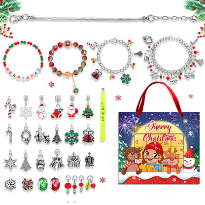 Christmas Advent Calendar Bracelet ¨C Blind Box DIY Charm Bracelet Gift Kit Style 2