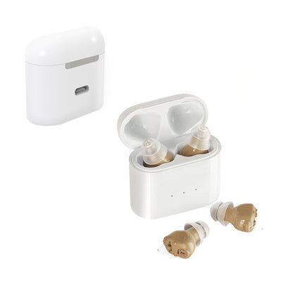 Rechargeable Hearing Aids for Seniors In Ear Hearing Amplifiers Device Beige