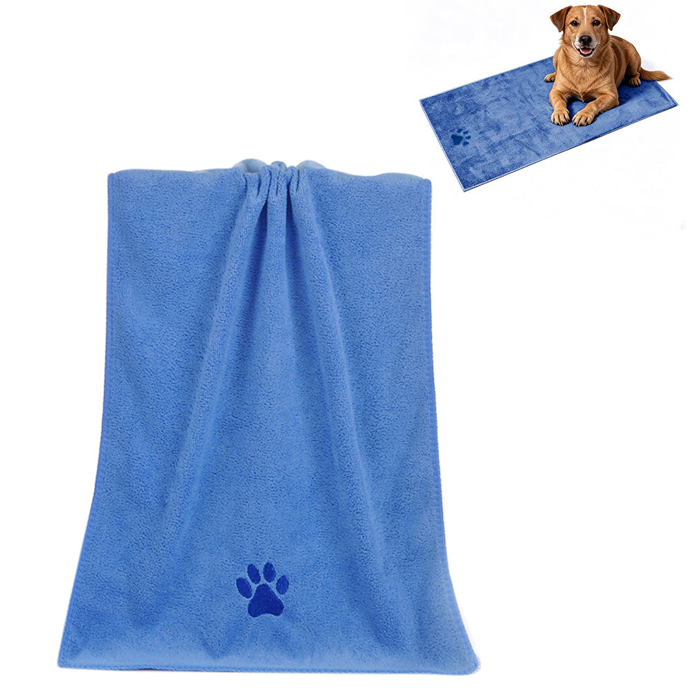 Microfiber Dog Drying Towel Absorbent -Blue