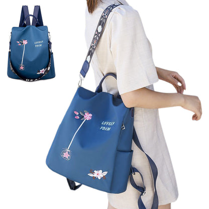 Anti Theft Women Backpack with Water Repellent for Travel Blue