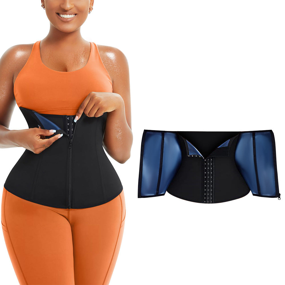 Sweat Belt for Fitness Slimming Training Waist Wrap Blue