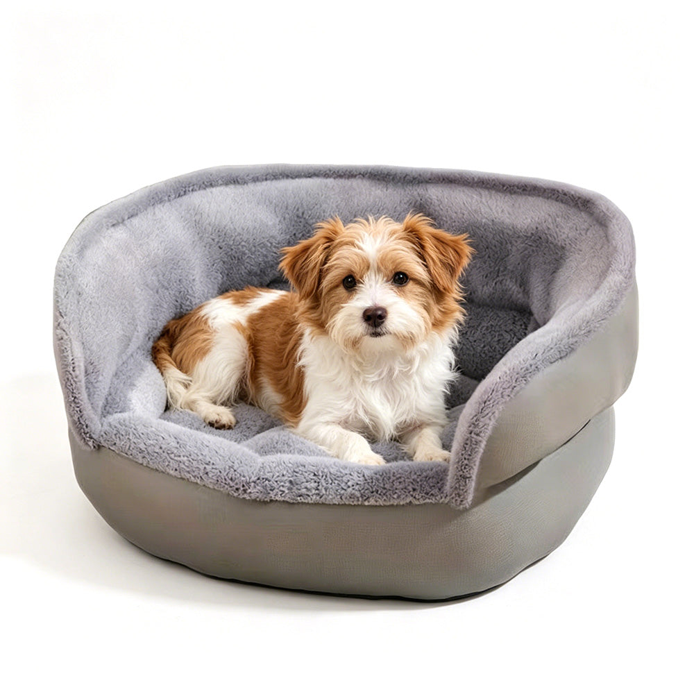 Soft Dog Bed for Indoor Anti Slip Pet Bed -Grey