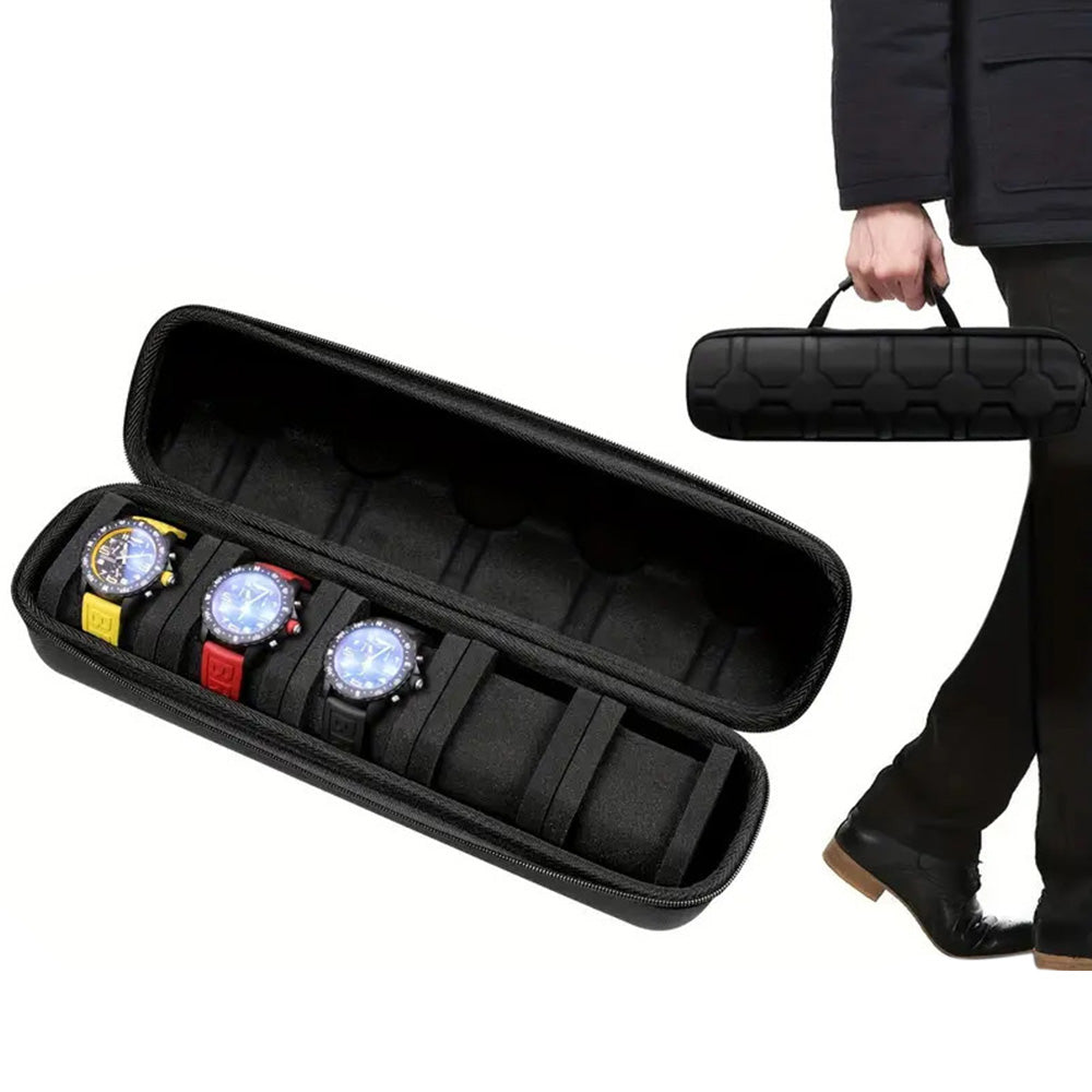 Portable Watch Storage Box Travel Organizer Watch Roll Display Case Style 2