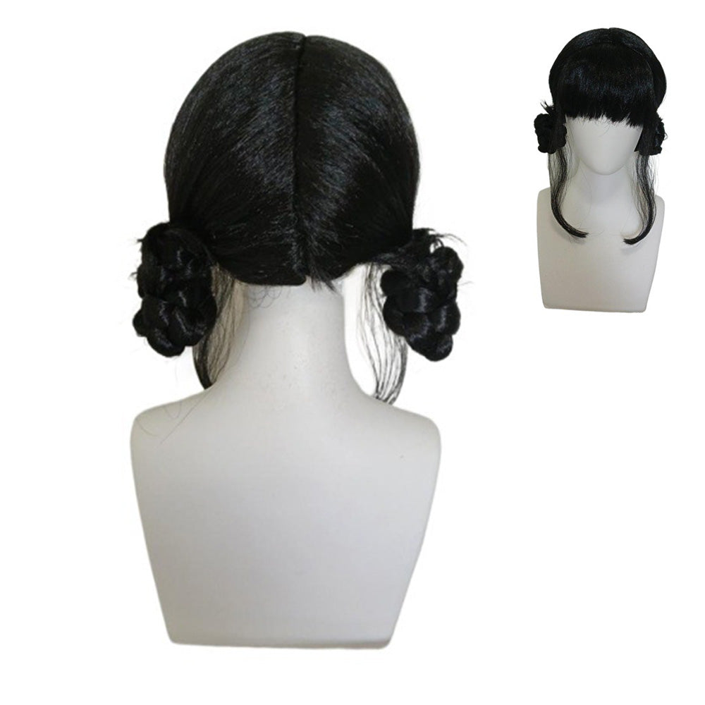 Kids Cosplay Wig for Girls Cartoon Role Play Costume & Halloween Party Gift Black