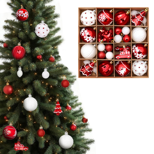 42-Piece Christmas Tree Ornament Set Holiday Hanging Decorations for Home Style 3