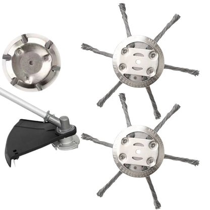 2Pcs Replacement Steel Wire Grass Trimmer Head for 5mm Inner Hole String Trimmer Weed Remover Tool