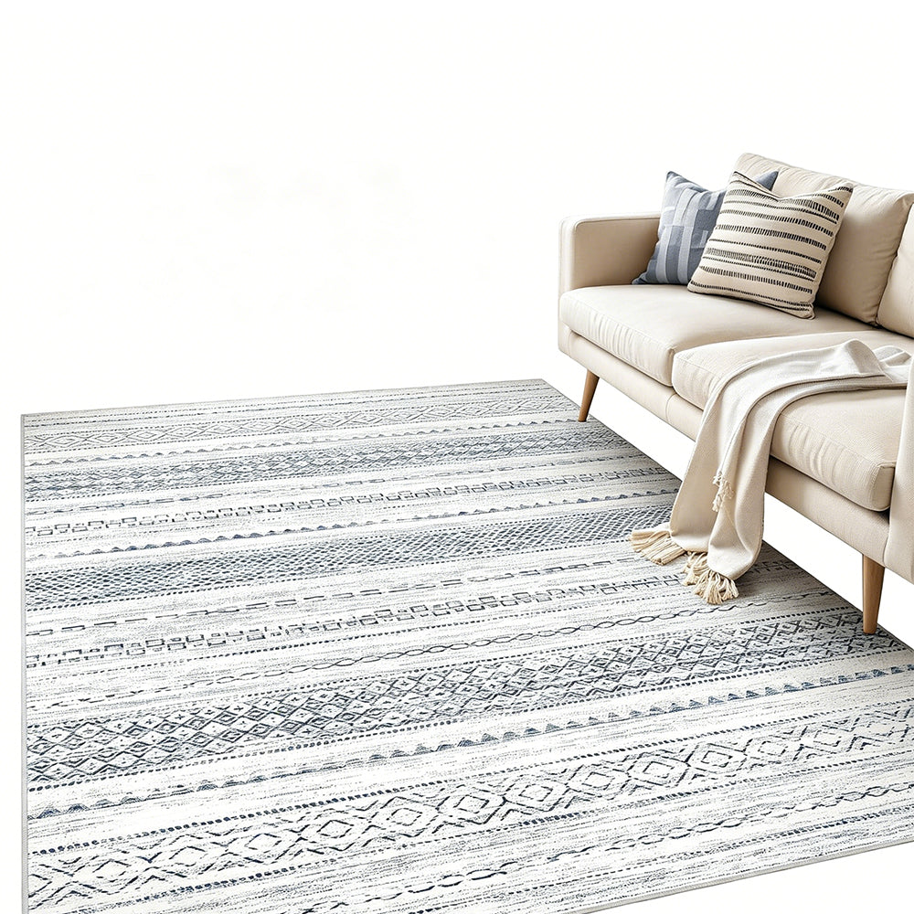 Bohemian Rug Crystal Velvet Machine -Blue