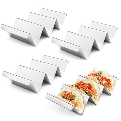 4Pcs Stainless Steel Taco Stand Rack Oven Safe Taco Holder
