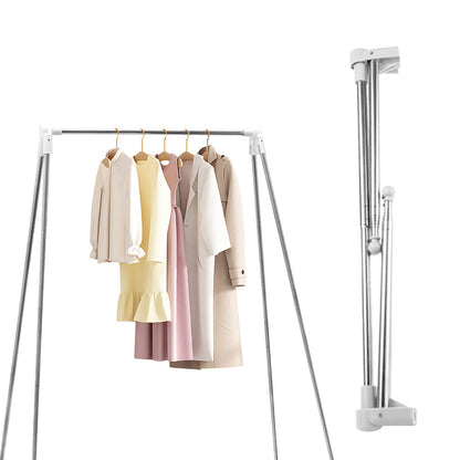 Portable Travel Garment Rack Folding Clothes Rack for lightweight Clothing White