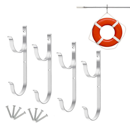 2Pcs Set Aluminum Pool Hanger Hook for Pool Pole Hose Brush Garden Tool