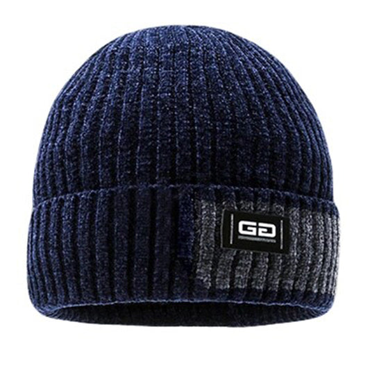Knitted Hat Winter Warm Beanie Cap for Outdoor Sports Activities  Navy