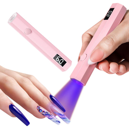 Handheld UV Nail Lamp ¨C Portable Gel Nail Dryer for Home and Salon Use Pink