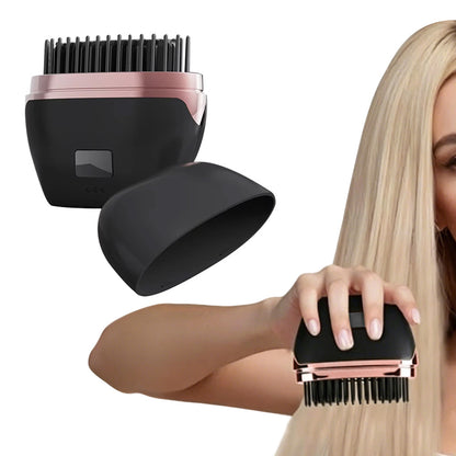 Rechargeable Portable Mini Straight Hair Comb-Black