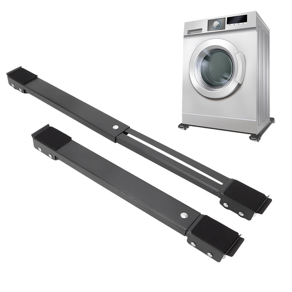 2Pcs Heavy Duty Appliance Rollers Extendable Mobile Rolling Base for Easy Moving Black